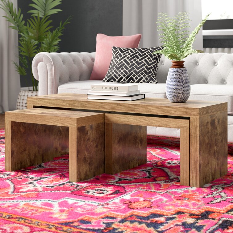 3 piece coffee store table set wayfair